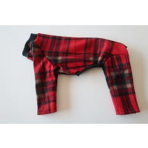 画像: 【フリース】赤×黒チェック　イタグレ4号