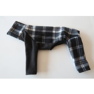 画像: 【フリース】黒チェック　イタグレ4号