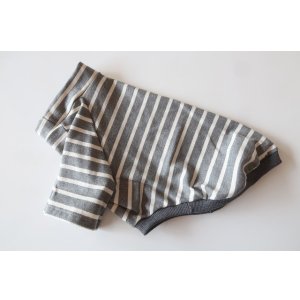 画像: チャコール×白ボーダー　ワイアM