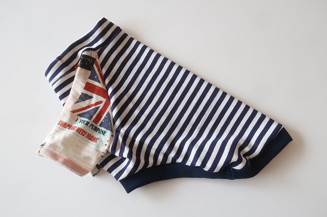 画像1: 紺×白ボーダー　ワイアM