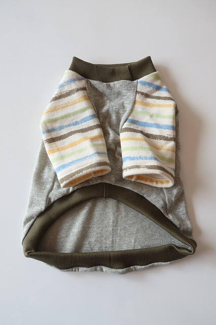 画像4: グリーン杢無地×ボーダー　ワイアM