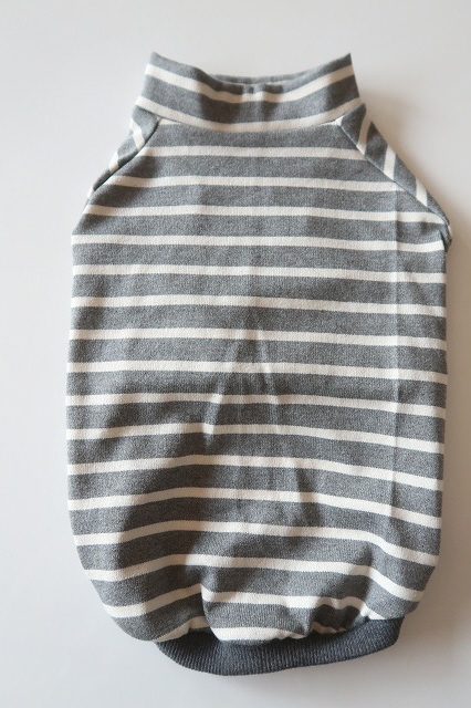 画像2: チャコール×白ボーダー　ワイアM