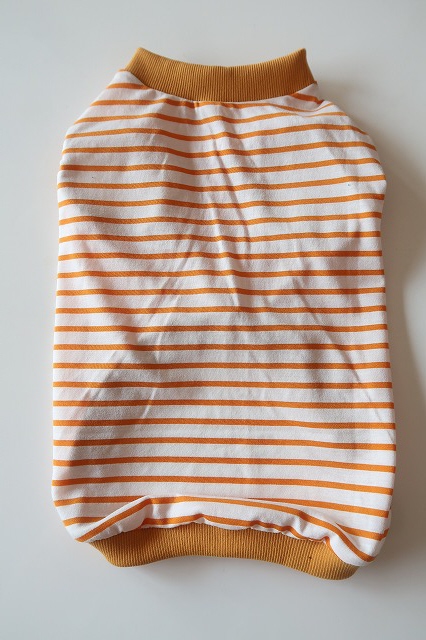 画像2: 【接触冷感】ミラキュラスクール　オレンジ×白ボーダー　ワイアL