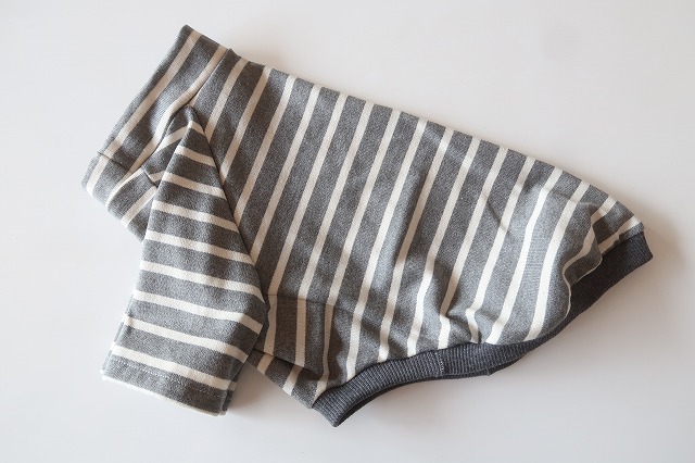 画像1: チャコール×白ボーダー　ワイアM