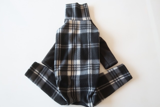 画像3: 【フリース】黒チェック　イタグレ4号